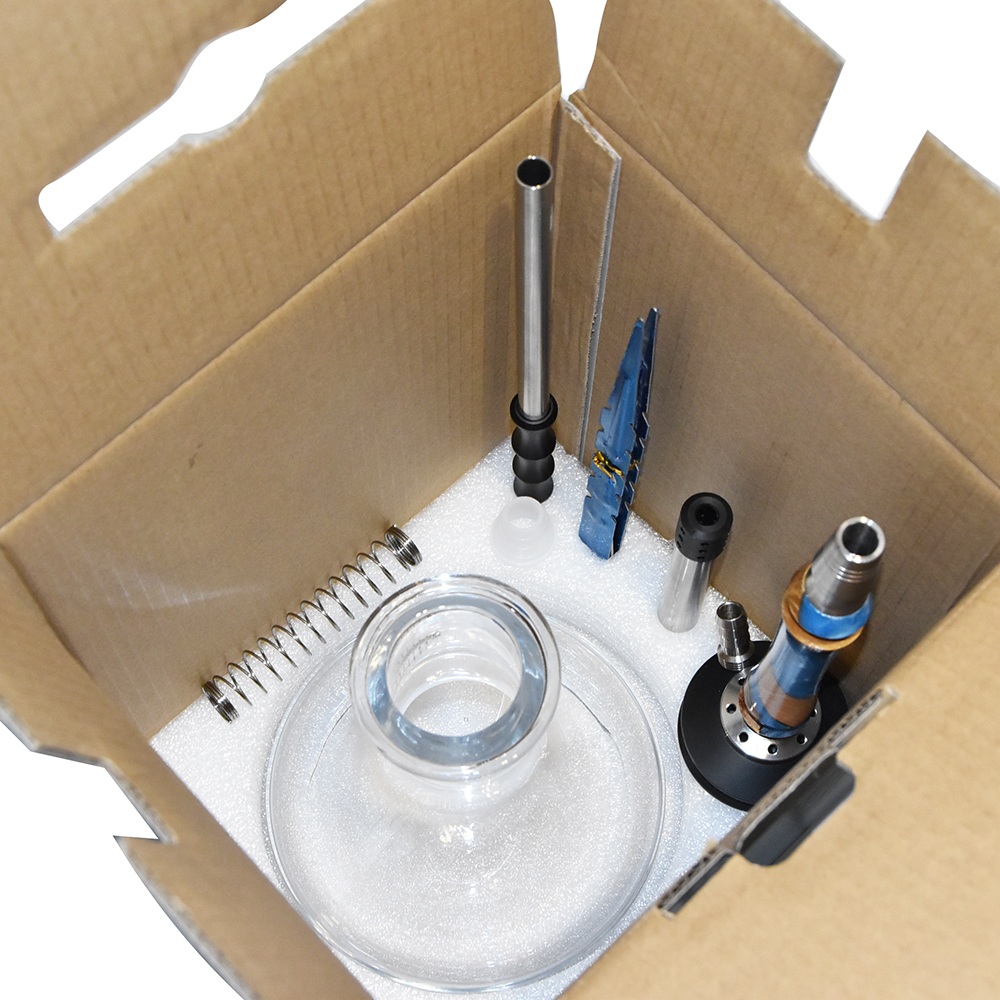 New design Wholesale wooden stem with resin shisha smoking stainless steel luxury glass shisha hookah