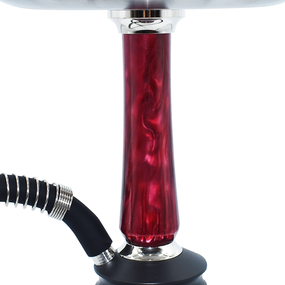 New design Wholesale wooden stem with resin shisha smoking stainless steel luxury glass shisha hookah