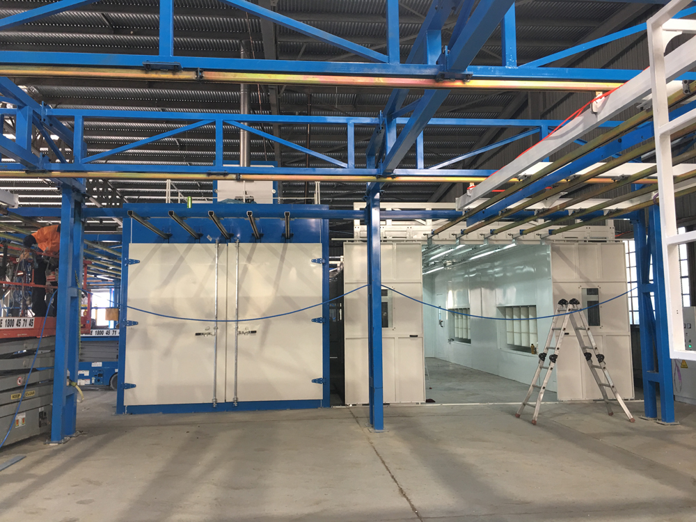 Powder coating booth & oven