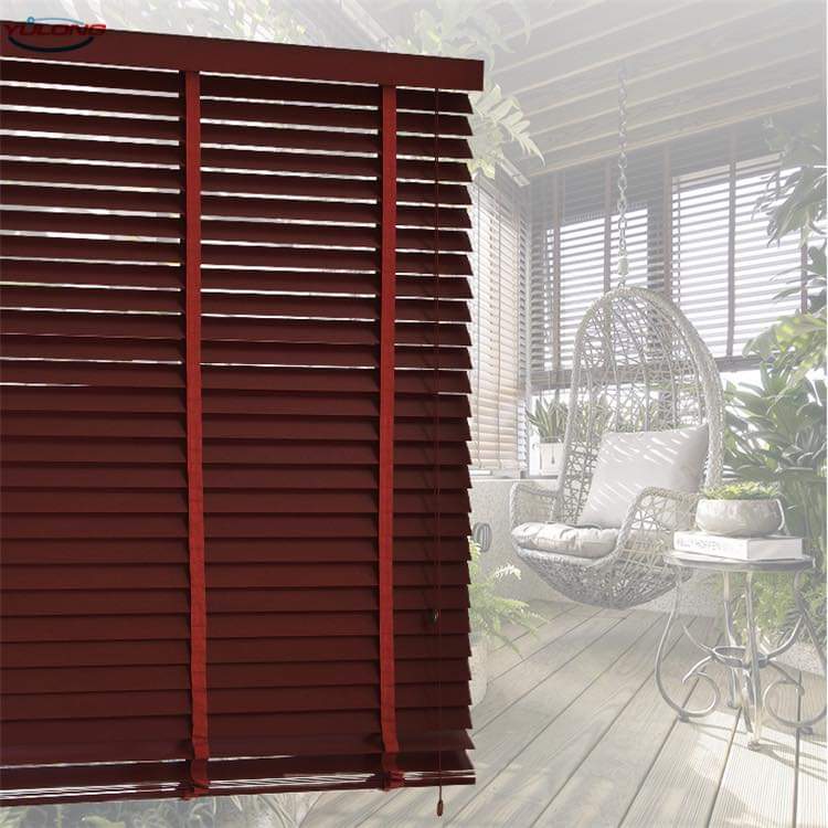 customized eco-painting windows decorate timber wood roller blind shade shutter