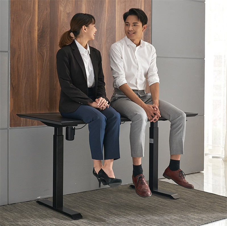 Home Office Sit Stand Up Computer Desk Frame Customised Electric Single Motor Lifting Adjustable Standing Desk